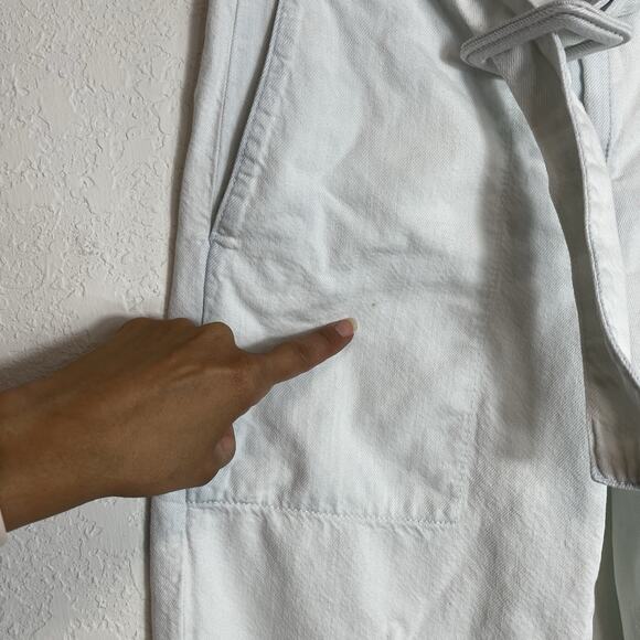 Proenza Schouler White Label Light Blue Jeans belted zip & button closure Size 2 - Picture 6 of 11